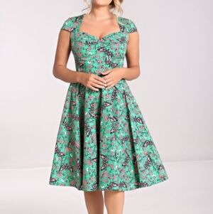 Hell Bunny Retro Rockabilly Skull Butterfly Dress Size 8